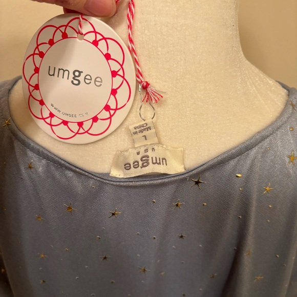 Umgee Celestial Star Light Blue Blouse - Picture 7 of 9